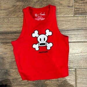 Paul frank skeleton cropped tank